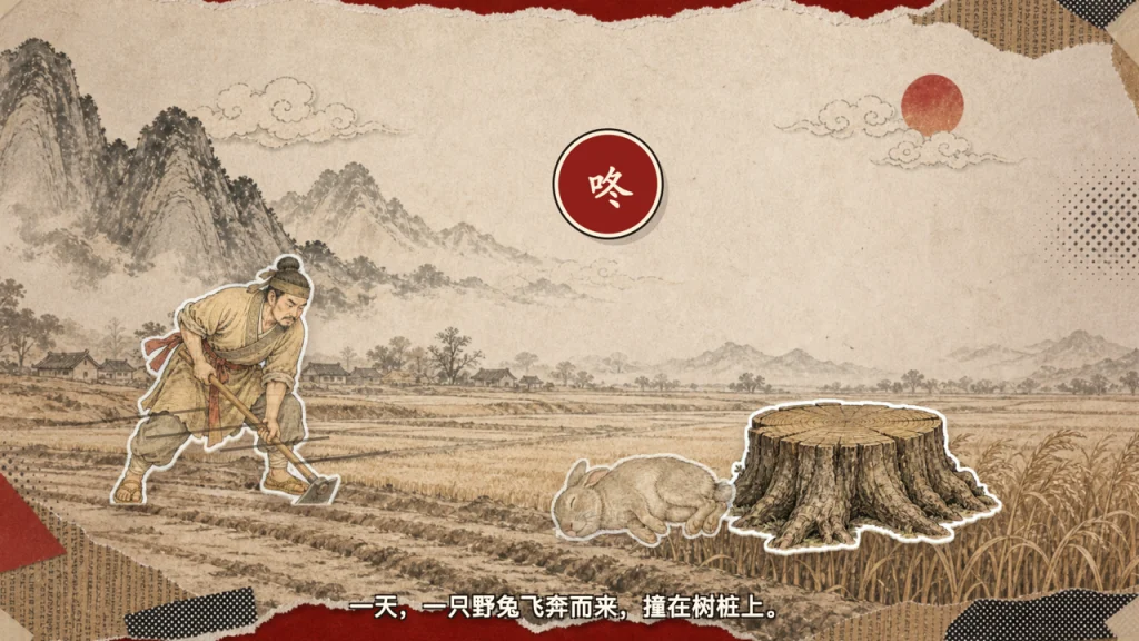 国风纸片动画《守株待兔》作品画面
